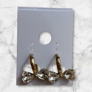 Gold and Silver Bow Earrings NEW